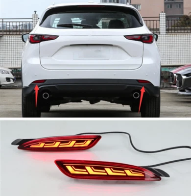 LED Rear Bumper Reflector Brake Light Turn Signal For Mazda CX-5