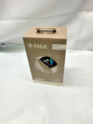 Fitbit Sense FB512 Advanced Health Smartwatch Stainless Steel Case*New-Bx Damage