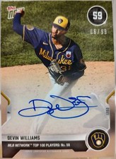 2021 Now MLB Network Top 100 Devin Williams Autographed Trading Card T-59A