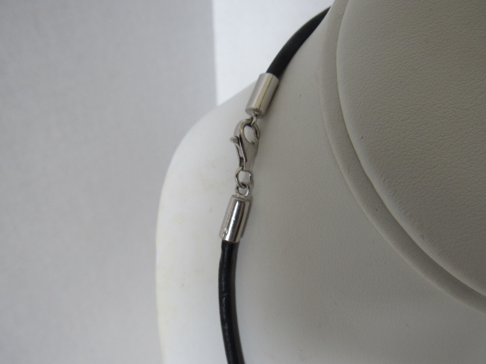 Large Abalone Shell Statement Necklace w/ 925 Bla… - image 3