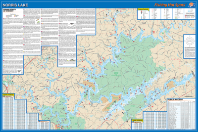 Fishing Hot Spots A406 Norris Lake TN for sale online | eBay