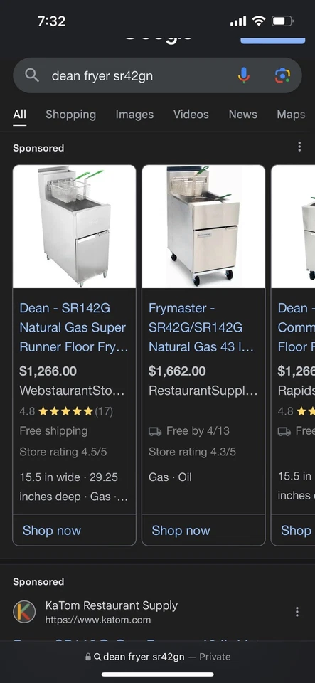 Dean SR142G Super Runner 天然气地板炸锅 - 2 点 — 第 3/3 张图片