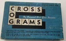 Vintage Cross O Grams Card Game in box mid century
