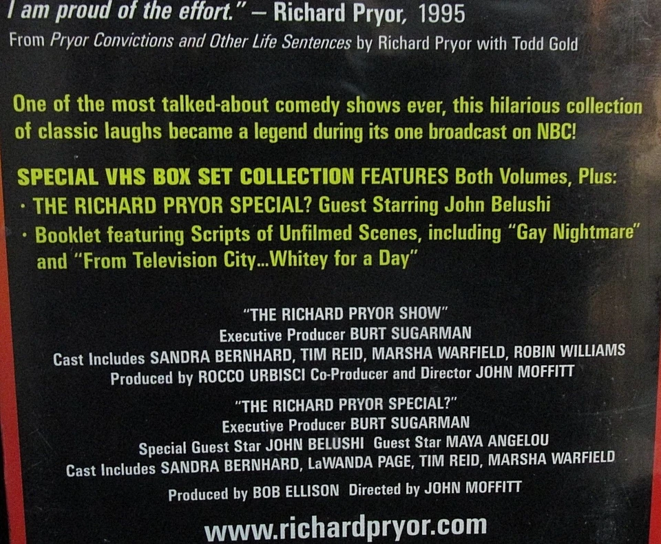 The Richard Pryor Show - 3 VHS Set NEW!John Belushi, Robin Williams, Stand up - Image 4 of 4