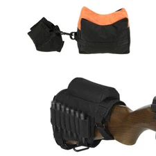 Front & Rear Hunting Bench Bags Set + Gun Back Support Cheek Bag Hunting Shoot