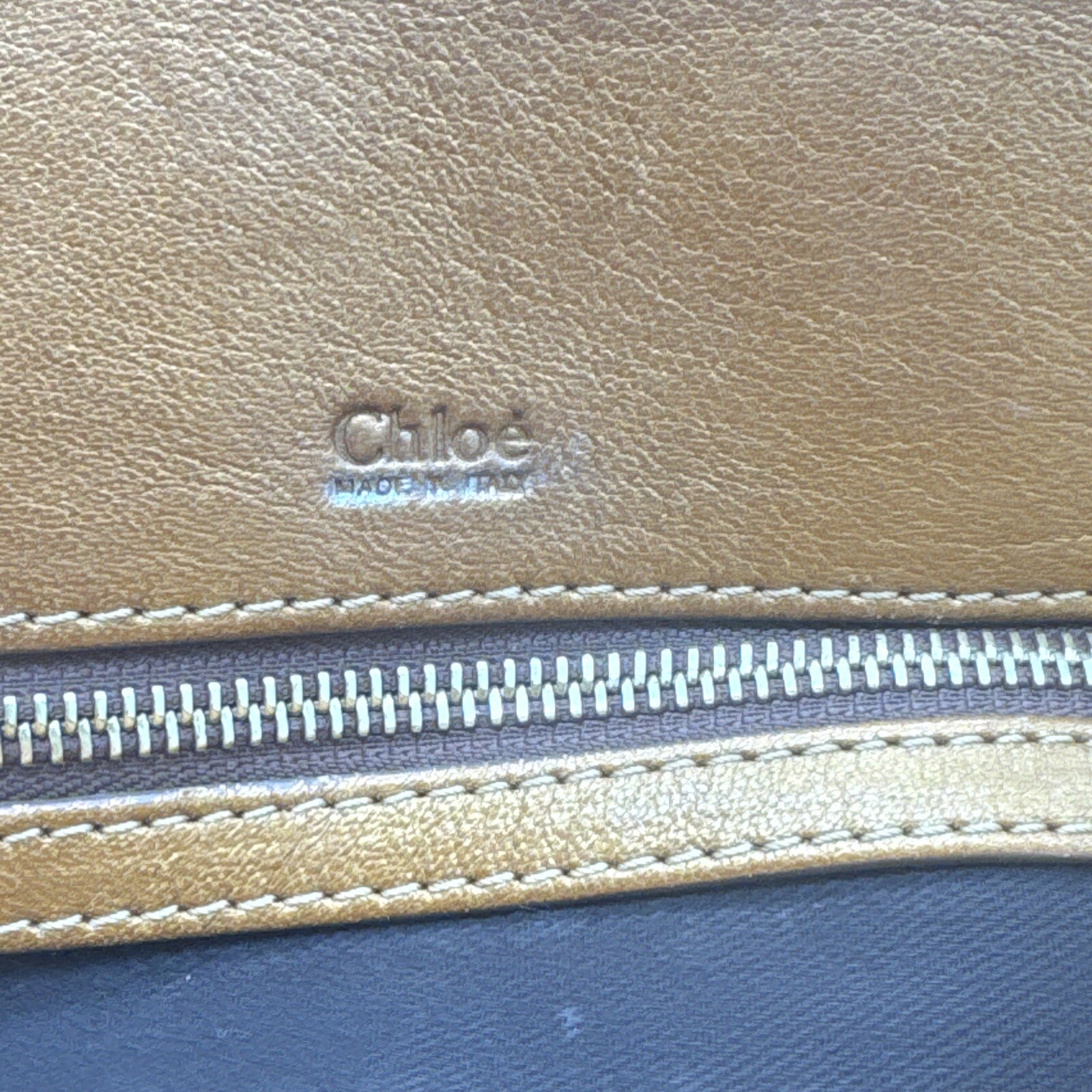 chloe handbag Large Leather Gold Chunky Braided H… - image 7