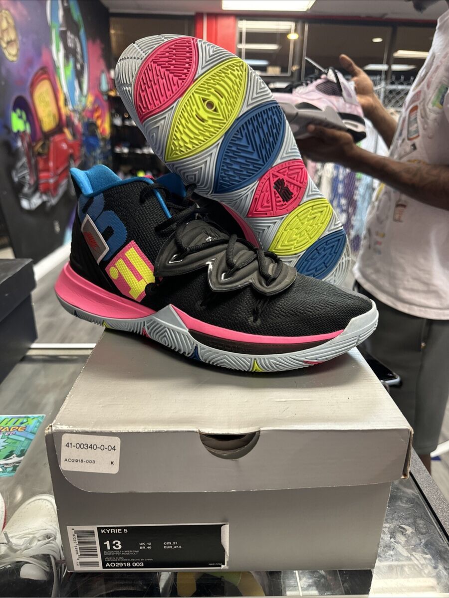 Nike Kyrie 5 'Just Do It”'Black Pink Basketball Shoes AO2918 Nike Kyrie 5 'Just Do It”'Black Pink Basketball Shoes AO2918