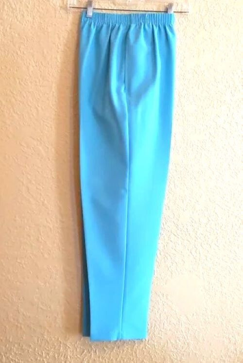 Used Women’s Size XSP Turquoise Polyester Slacks from BonWorth, comfy & durable