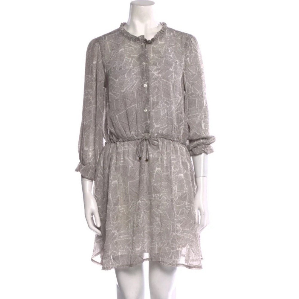 Anine Bing Printed Dress Blouson Grey Women Small image 2