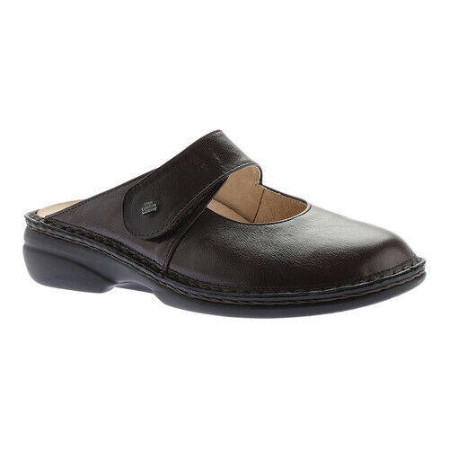 FINN COMFORT Venedig Black Leather Comfort Mules Clogs Size  display picture 1
