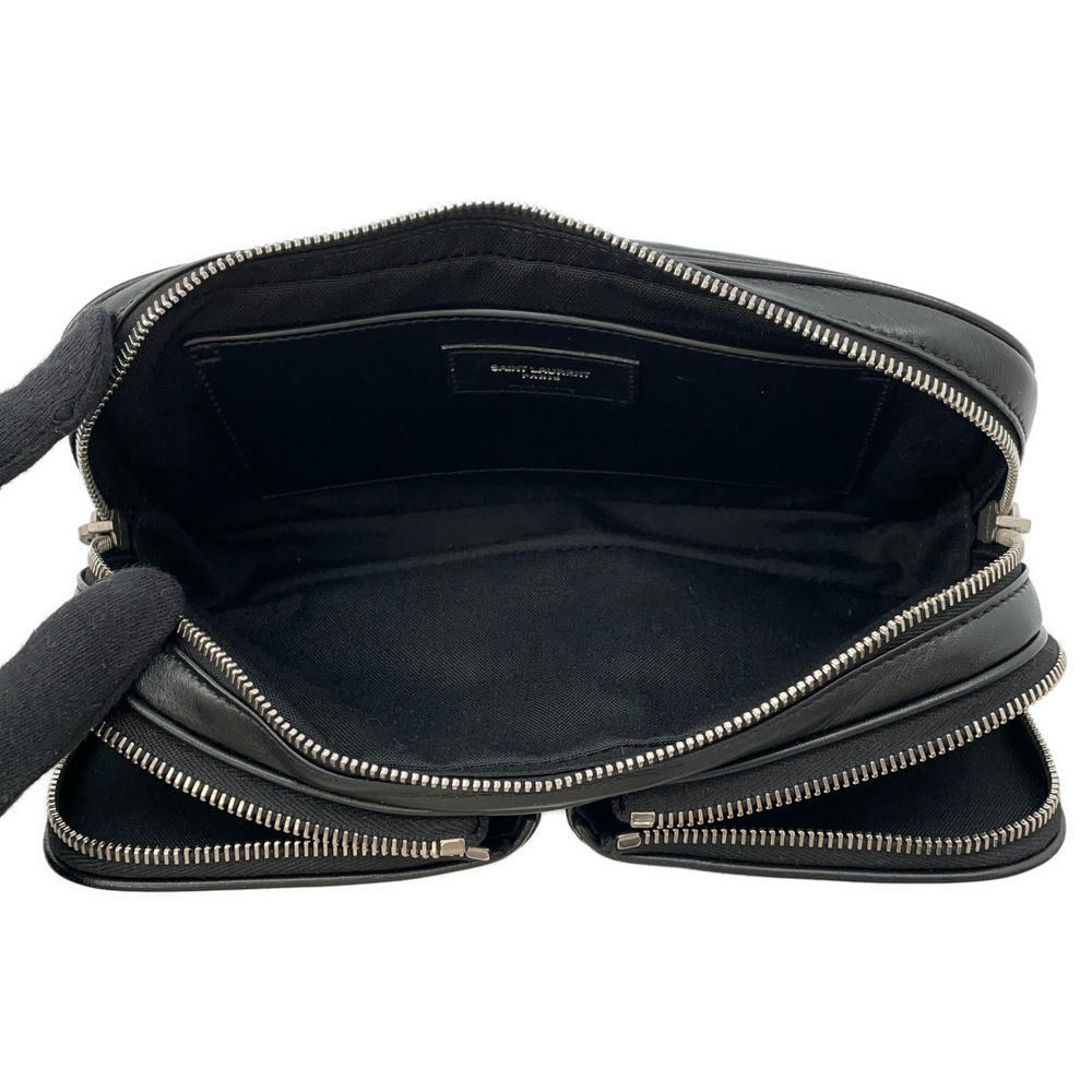 Borsa a tracolla SAINT LAURENT PARIS in pelle pelle goffrata nera 712569
