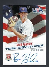 2015 Panini USA Baseball Collegiate Team Signatures Ryan Hendrix 038/399
