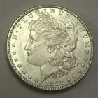 1880-O Morgan silver dollar. AU-UNC slider. #uk3