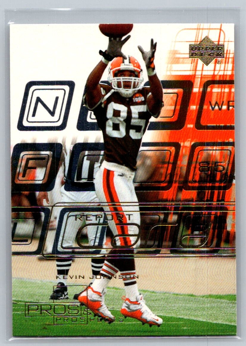 2000 UD Pros & Prospects Football Report Card #RC6 Kevin Johnson - Browns