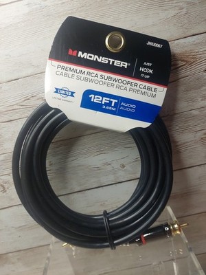 Monster Just Hook It Up Premium RCA 12-Foot Subwoofer Cable JHIU0067 New, Sealed