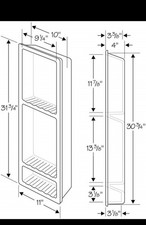 NEW Onyx Liberty Tower Recessed Shower Caddy Glacier Bright Wh 3 Shelf Niche