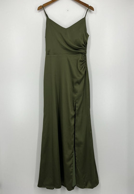Birdy Grey Catherine Matte Martini Green Dress Women's Size S Sleeveless Solid