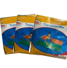 3 Sand ‘n Sun Transparent Air Mat Pool Raft 72”x27" Intex 2 Blue 1 Green NEW
