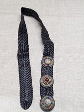 vintage 1980s statement belt NATIVE AMERICAN handcrafted XL 36-38 indian western