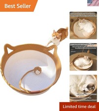 All-Season Cat Bed: Removable Cushion and Secure Scratchable Basket for Cats