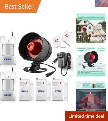 Standalone Home Office Shop Security Alarm System Kit,Wireless Loud Indoor/Ou...