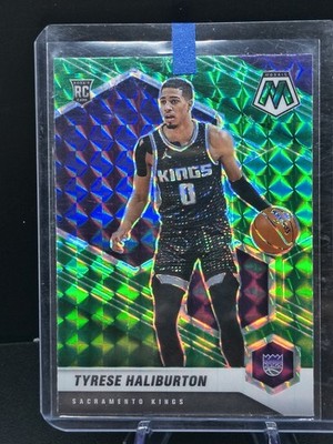 Tyrese Halliburton 2020-21 Mosaic Basketball Green Mosaic RC #204 Kings Pacers