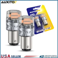 AUTOONE 1157 Amber Yellow LED Turn Signal Indicator Parking Light Bulbs CANBUS