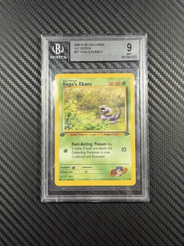 Koga's Ekans (1st Edition) graded BGS 9 for sale on eBay