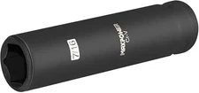 3/8 Inch Drive 7/16 Inch Deep Impact Socket with 6-Point Design, Made with He