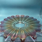 Vintage Federal Scalloped Edge Gem Tone Carnival Iridescent Celestial Plate EUC