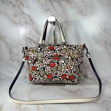 COACH Prairie Satchel Floral Multicolor Leather Crossbody Shoulder Bag 2way
