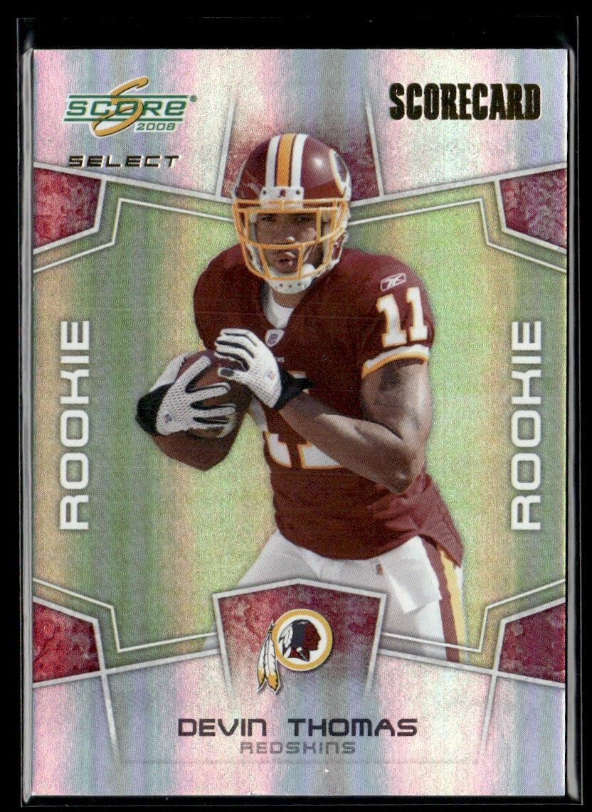 2008 Score Select Scorecard Devin Thomas RC 056/100 Washington Redskins #357