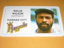 1981 WILLIE WILSON PERMA GRAPHICS SUPERSTAR CREDIT CARD