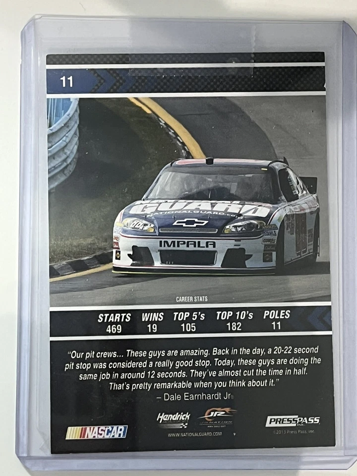 /275 Dale Earnhardt Jr #11 HOF 2013 Press Pass Total Memorabilia Gold - Image 2 of 2