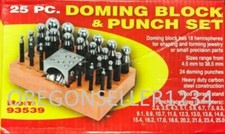 New 24 pc Set Precision Jewelry Shaping DAPPING PUNCH SET / Doming Block,