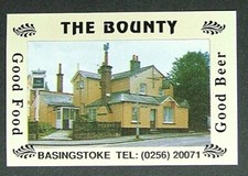 Matchbox label Pub The Bounty 81 Bounty Road Basingstoke Hampshire MA342
