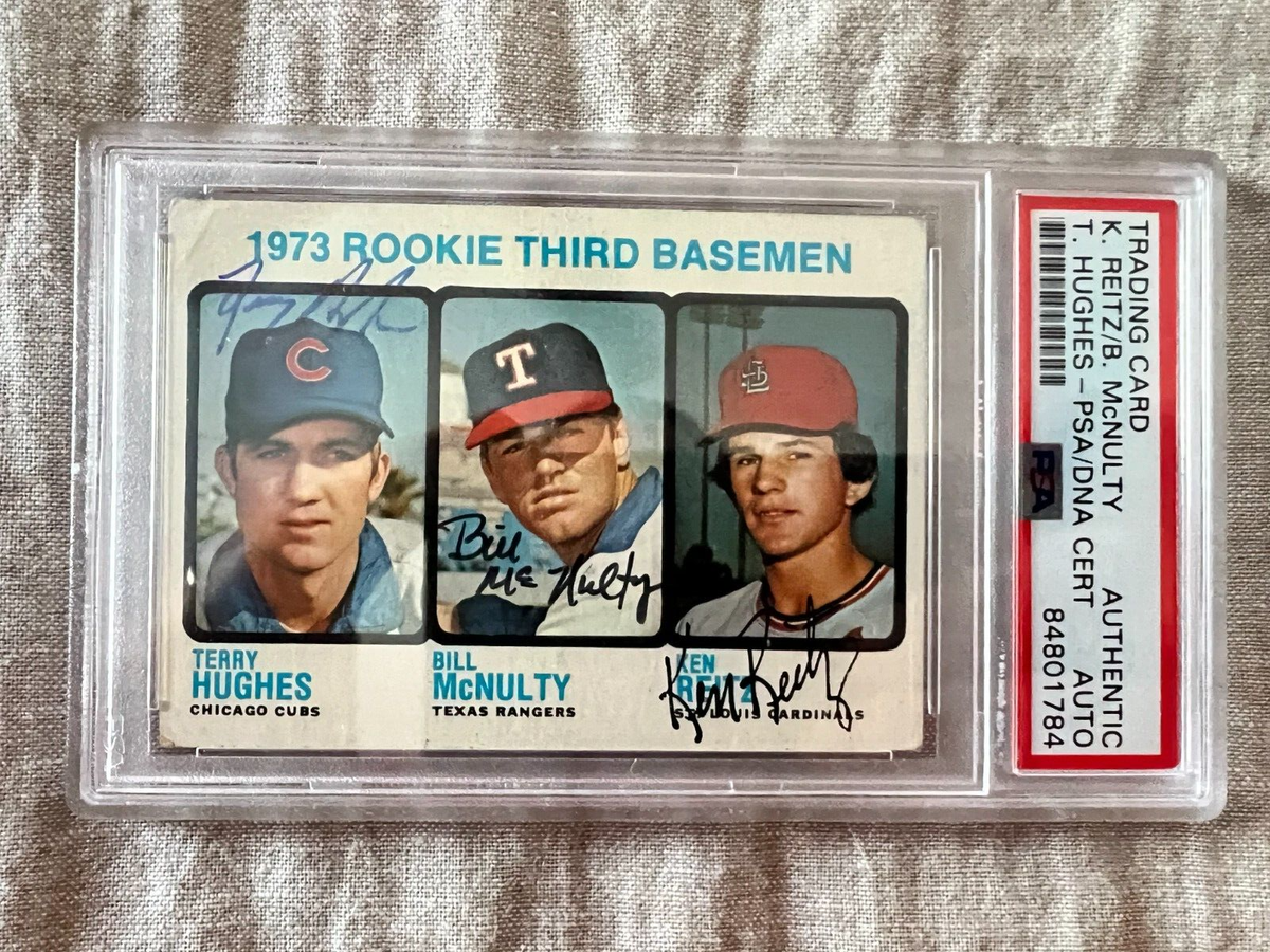 1973 Topps 603 SIGNED BY ALL THREE Terry Hughes Bill McNulty Ken