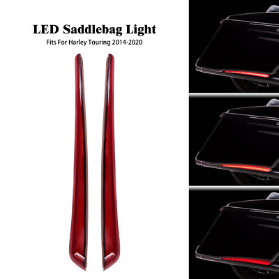 #ad #ad Rear Saddlebag Extended LED Brake Turn Signal Light Fit For Harley Touring 14 22 $41.35