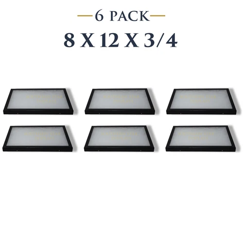6 Pack of 8 x 12 x 3/4 Riker Display Cases Boxes for Collectibles Jewelry & More