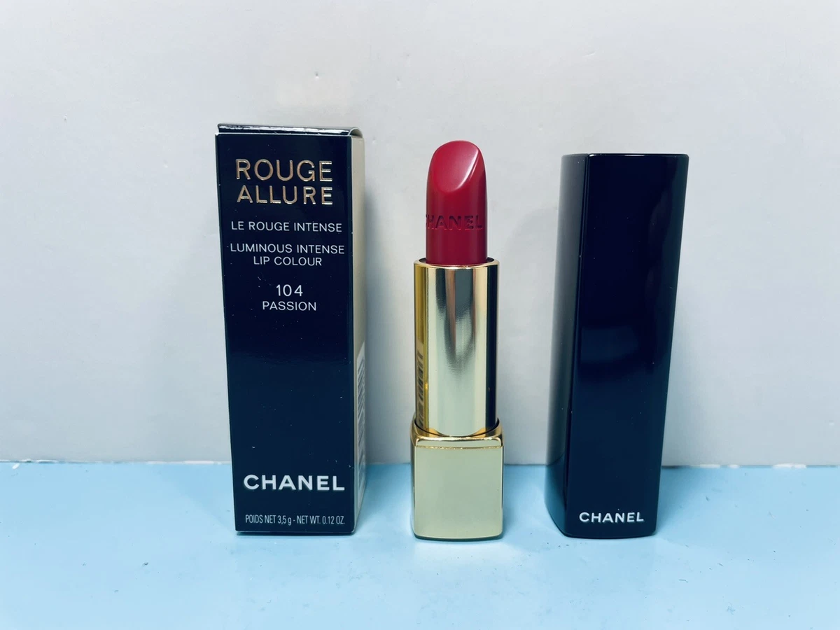 CHANEL - ROUGE ALLURE - INTENSE LIP COLOUR - 104 PASSION - 0.12 OZ - NEW &  BOXED