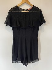 Rodeo Show Ladies Black Shortsleeved Romper Playsuit Size 12 EUC RRP 229