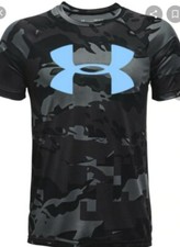 Under Armour Boys' Tech Big Logo Printed Short-sleeved NWT Youth Medium