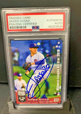 Javier Assad autograph signed 2019 MWL All Star baseball card PSA SLAB ...