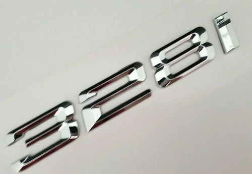 CHROME 328I FIT 328I REAR TRUNK NAMEPLATE BADGE EMBLEM NUMBERS LETTER DECAL NAME