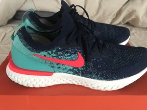 nike epic react flyknit college navy hyper jade