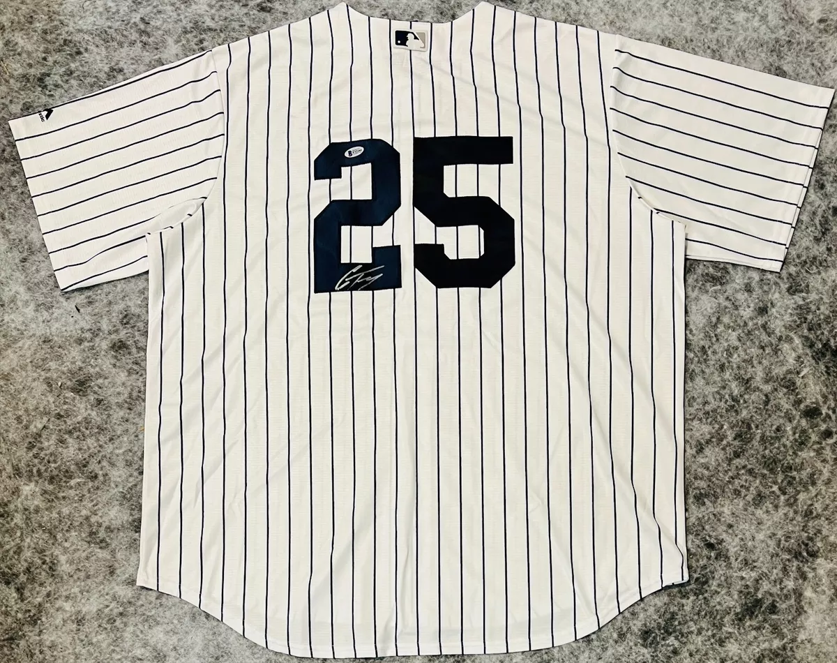 Gleyber Torres Signed NY Yankees Majestic Jersey Autographed Beckett BAS COA