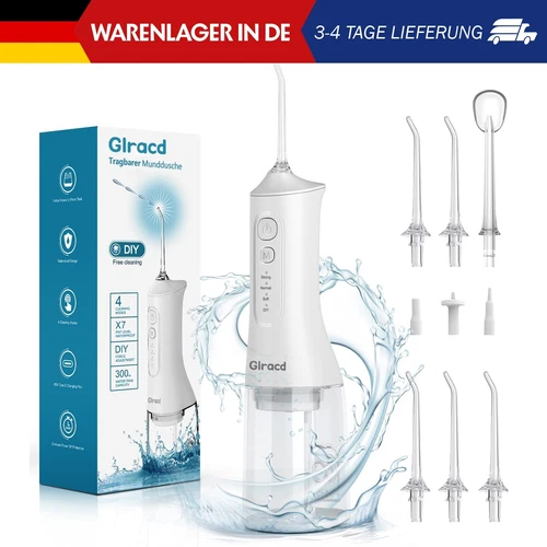 Munddusche Testsieger 2024,Professionelle Water Flosser mit Wasserfall-Mikrobläs