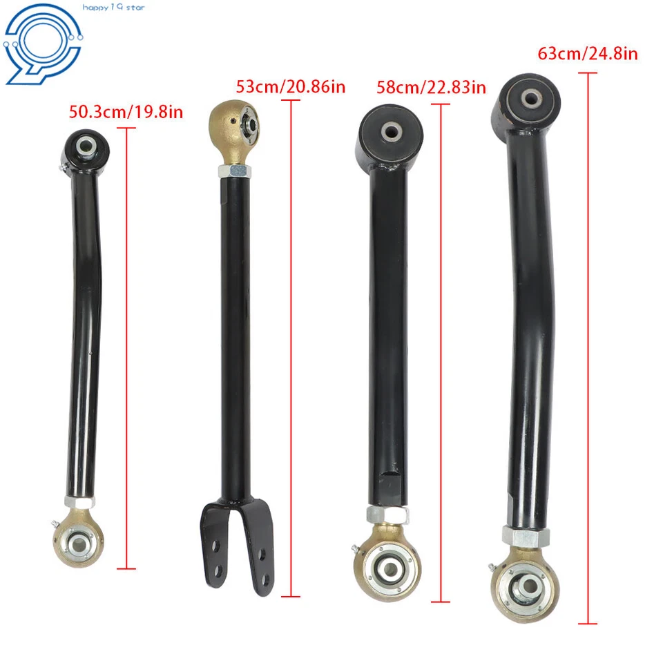 8X Adjustable 0-6" Lift Control Arms For Jeep Wrangler JK 2007-2018 - Image 4 of 4