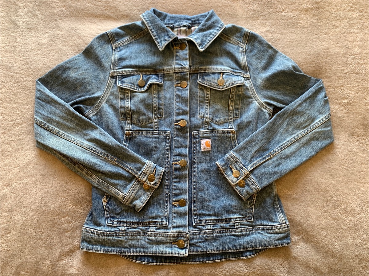 Carhartt Benson Denim Jacket Womens XS(0/2) Blue Stonewash Carhartt Benson Denim Jacket Womens XS(0/2) Blue Stonewash