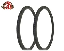 ALTA Bicycle 26" x 1.25" All Black (2) Touring Slick TREAD Bicycle 26" Tires